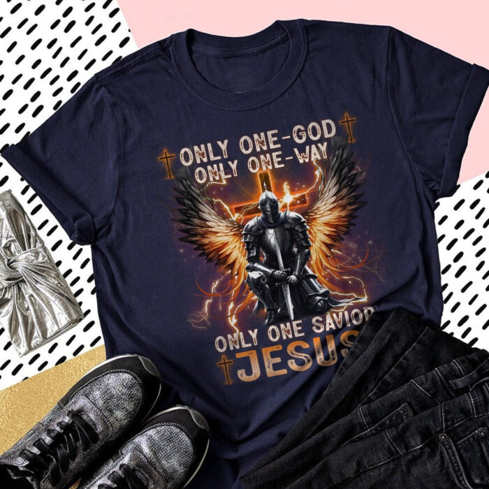 WarriorOfGodOnlyOneGodOnlyOneWayOnlyOneSaviorJesus-InspirationalChristianT-Shirt3.jpg